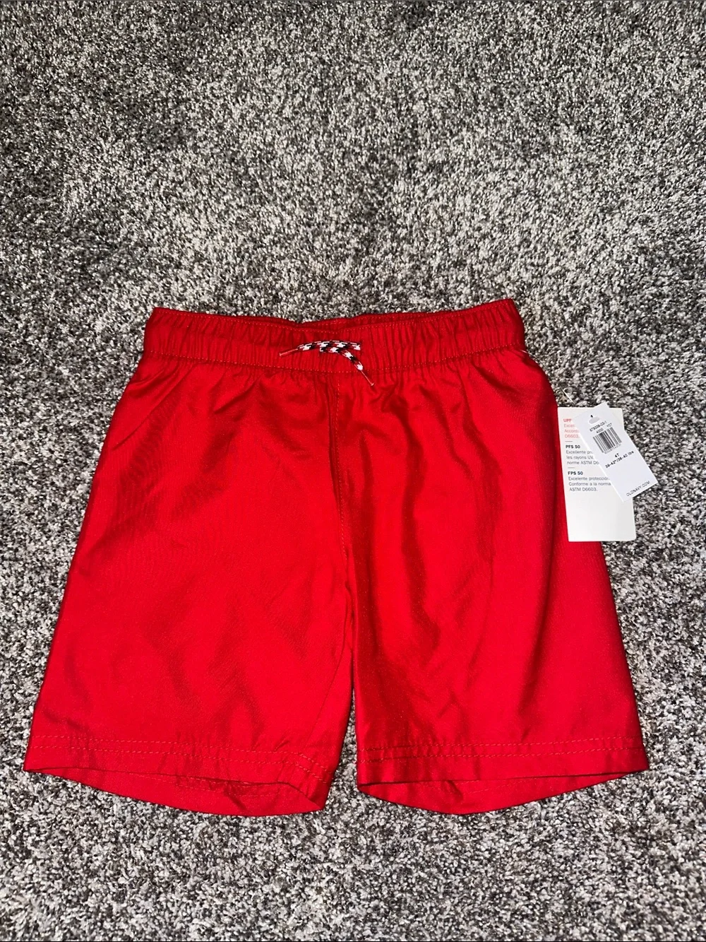 Old Navy Red Boys' Swim Shorts with Drawstring